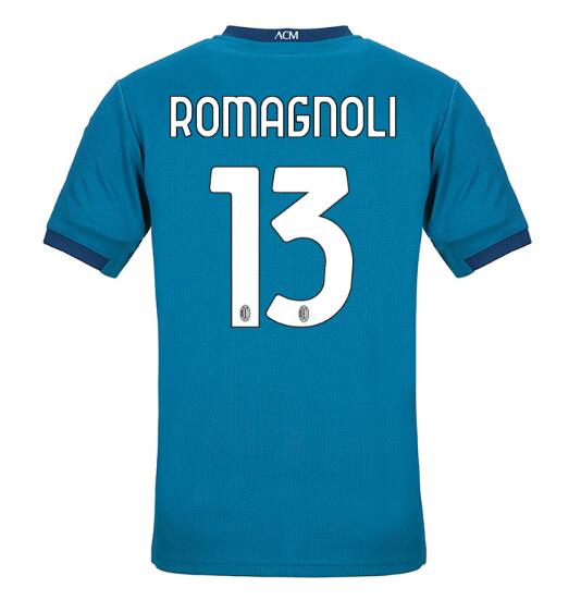 AC Milan Football Kit Third Soccer Jersey ROMAGNOLI #13 2020/21